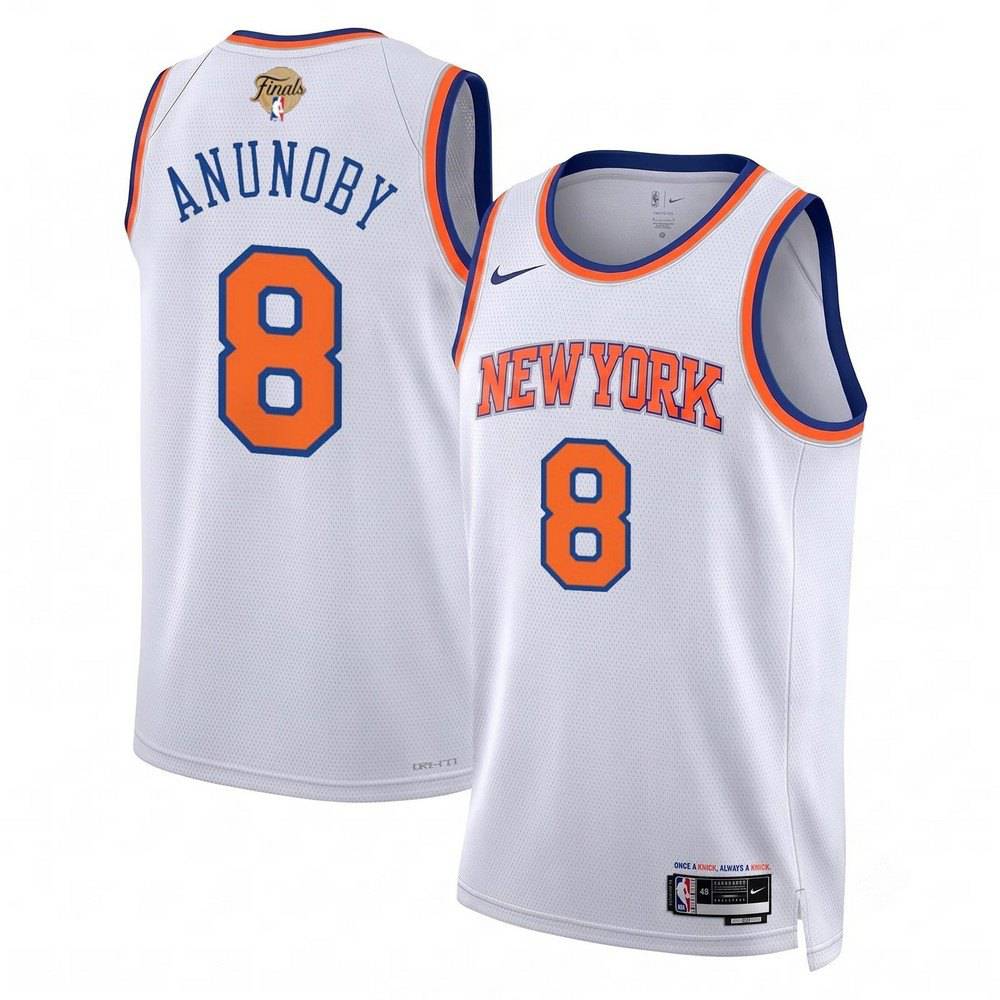 OG Anunoby New York Knicks White 2026 NBA Finals Patch Swingman Jersey - Association Edition-Pro Kit Vault | Brand New 26/27 Sports Jerseys